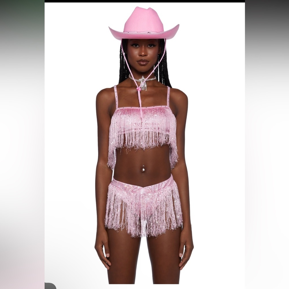 Dolls Kill Rave Rodeo Cowgirl Costume Pink Halloween Costume